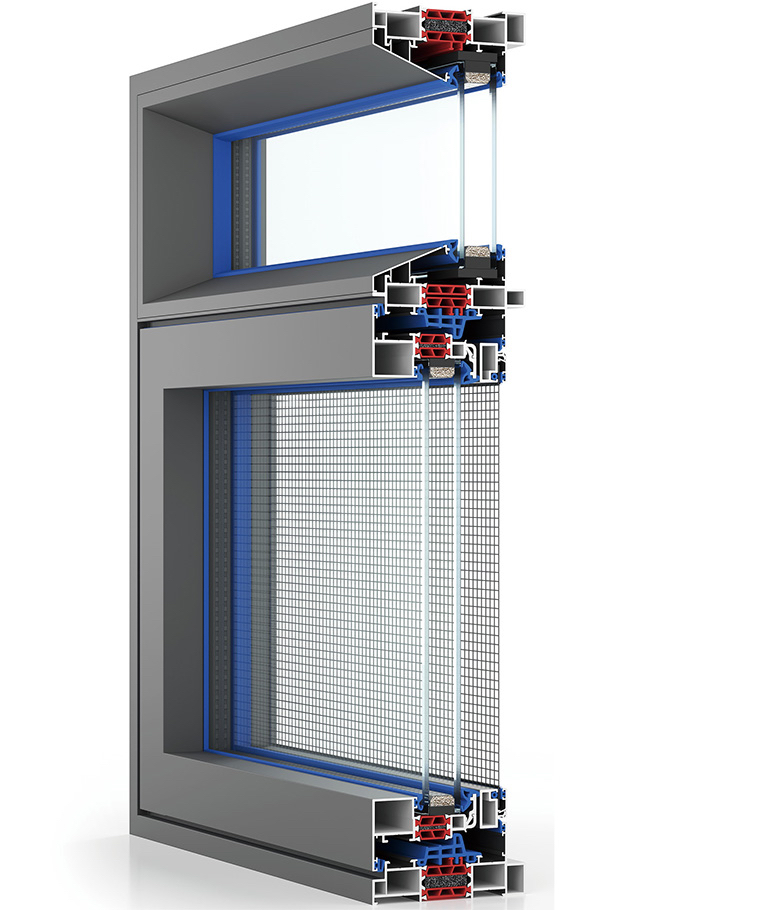 110极窄双内开系统窗