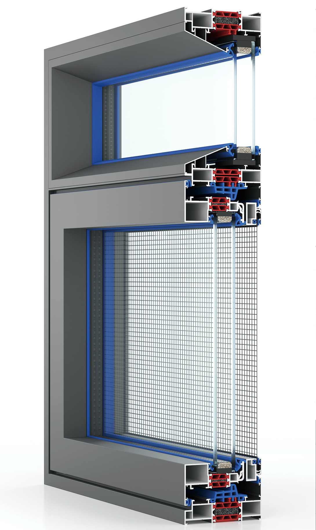 96极窄双内开系统窗